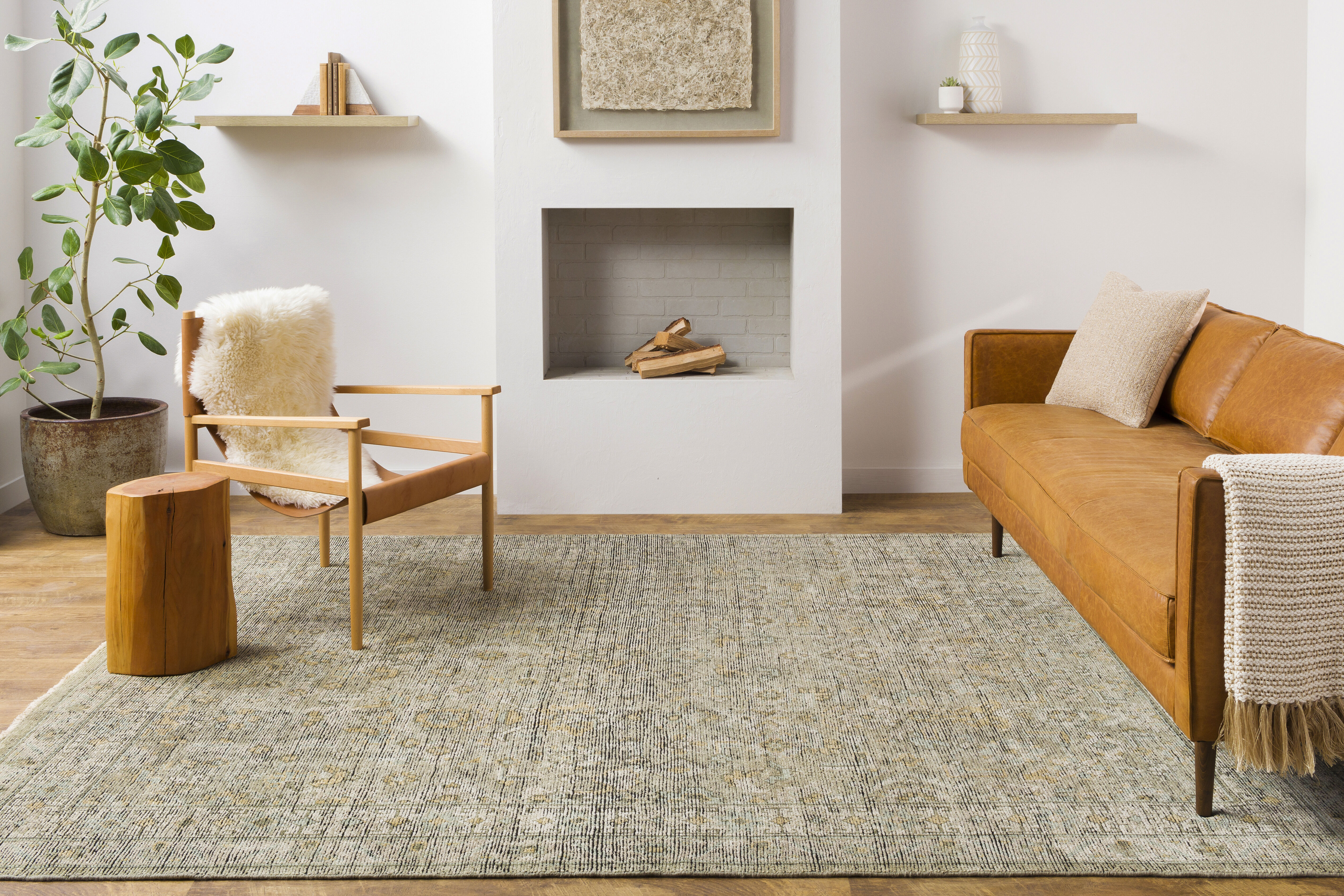 Reign 120 X 30 inch Sage Rug in 2.5 X 10, Runner