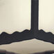 Wavy 1 Light 8 inch Black Outdoor Flush Mount
