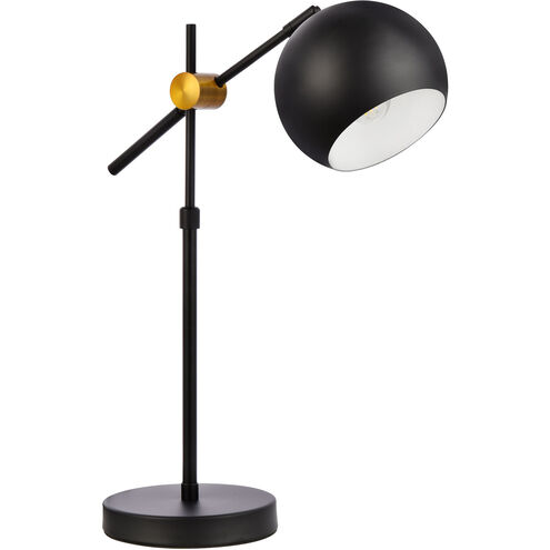 Forrester 17 inch 40.00 watt Black and Brass Table Lamp Portable Light