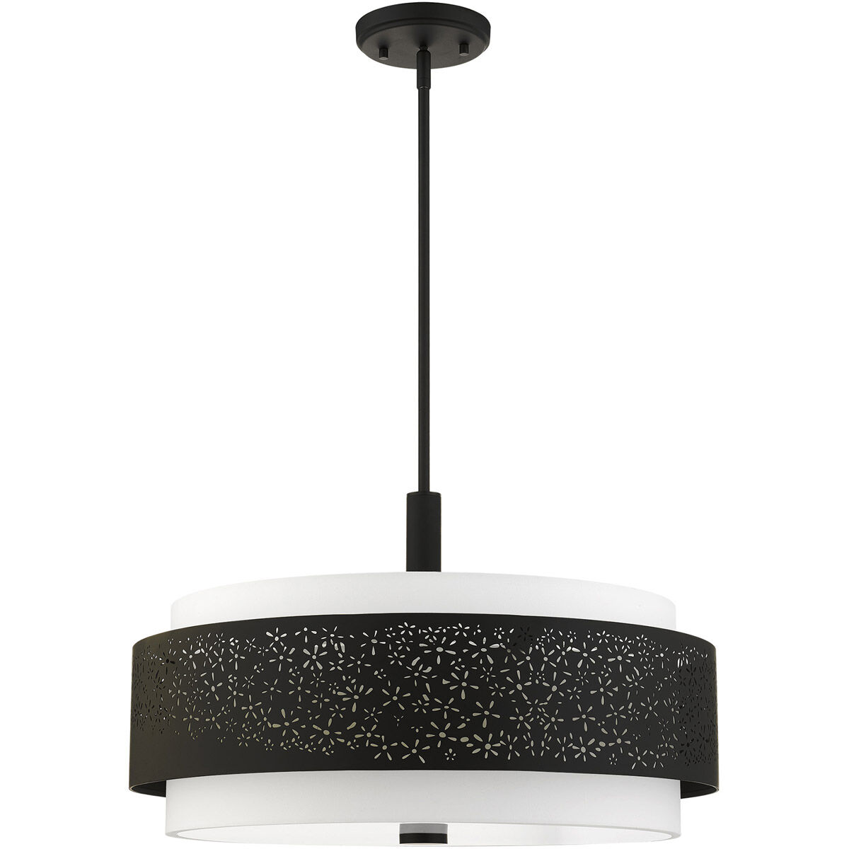 Noria 5 Light 24 inch Black Chandelier Ceiling Light