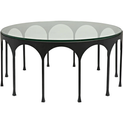 Achille 37 X 37 inch Matte Black Coffee Table