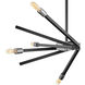 Archer 6 Light 26 inch Satin Black with Brushed Nickel Indoor Chandelier Ceiling Light