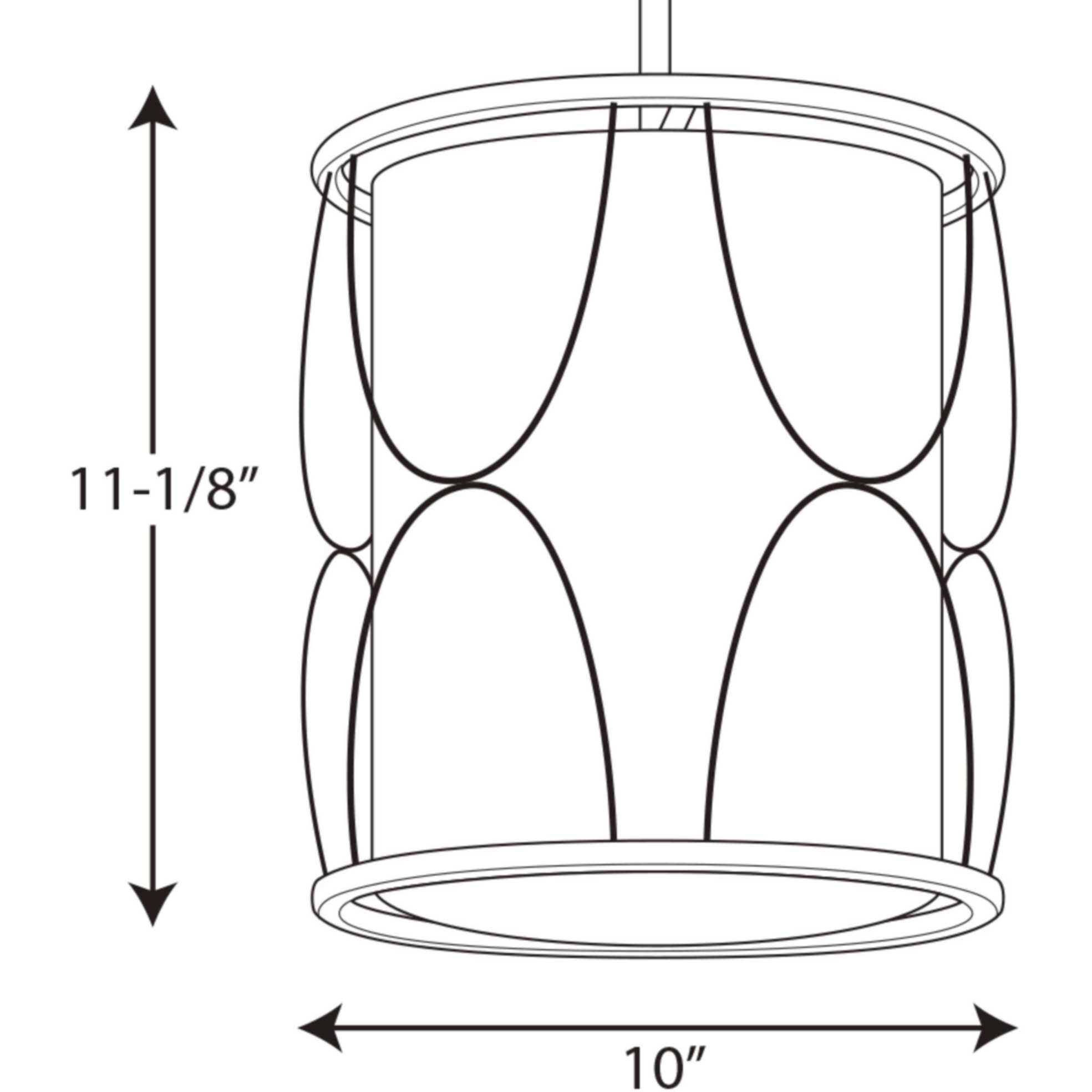 Landree 1 Light 10 inch Silver Ridge Mini-Pendant Ceiling Light