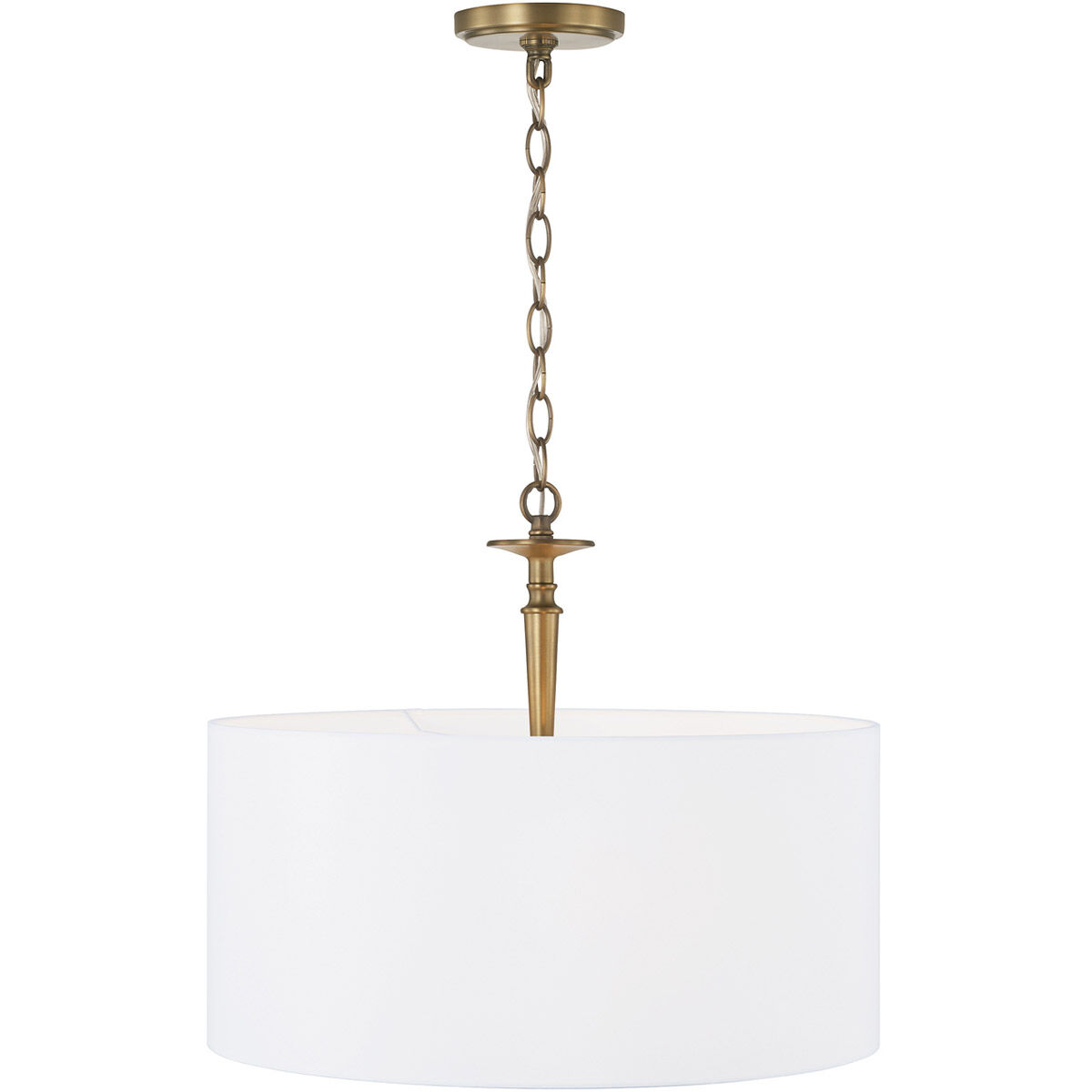 Abbie 3 Light 19 inch Aged Brass Pendant Ceiling Light