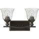 Bolla 2 Light 16 inch Olde Bronze Vanity Light Wall Light in Clear Seedy