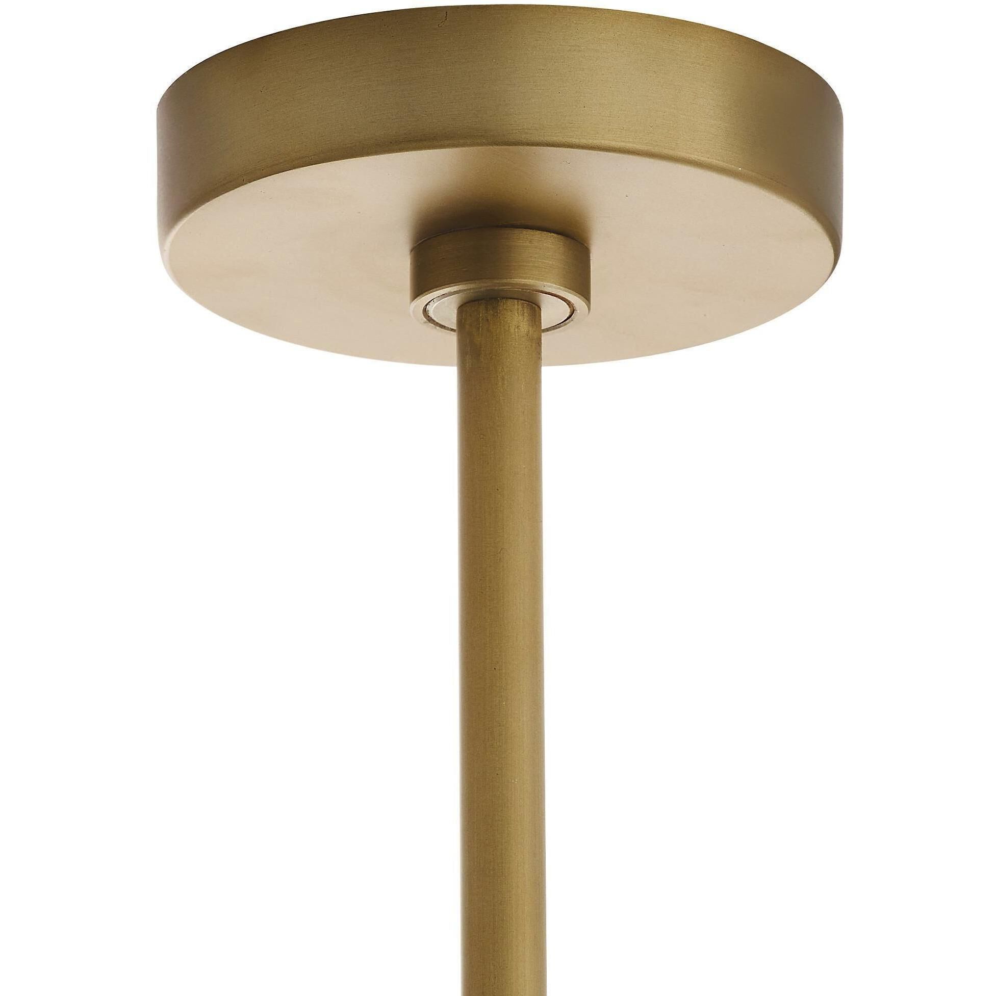 Lexa 3 Light 40 inch Vintage Brass Pendant Ceiling Light