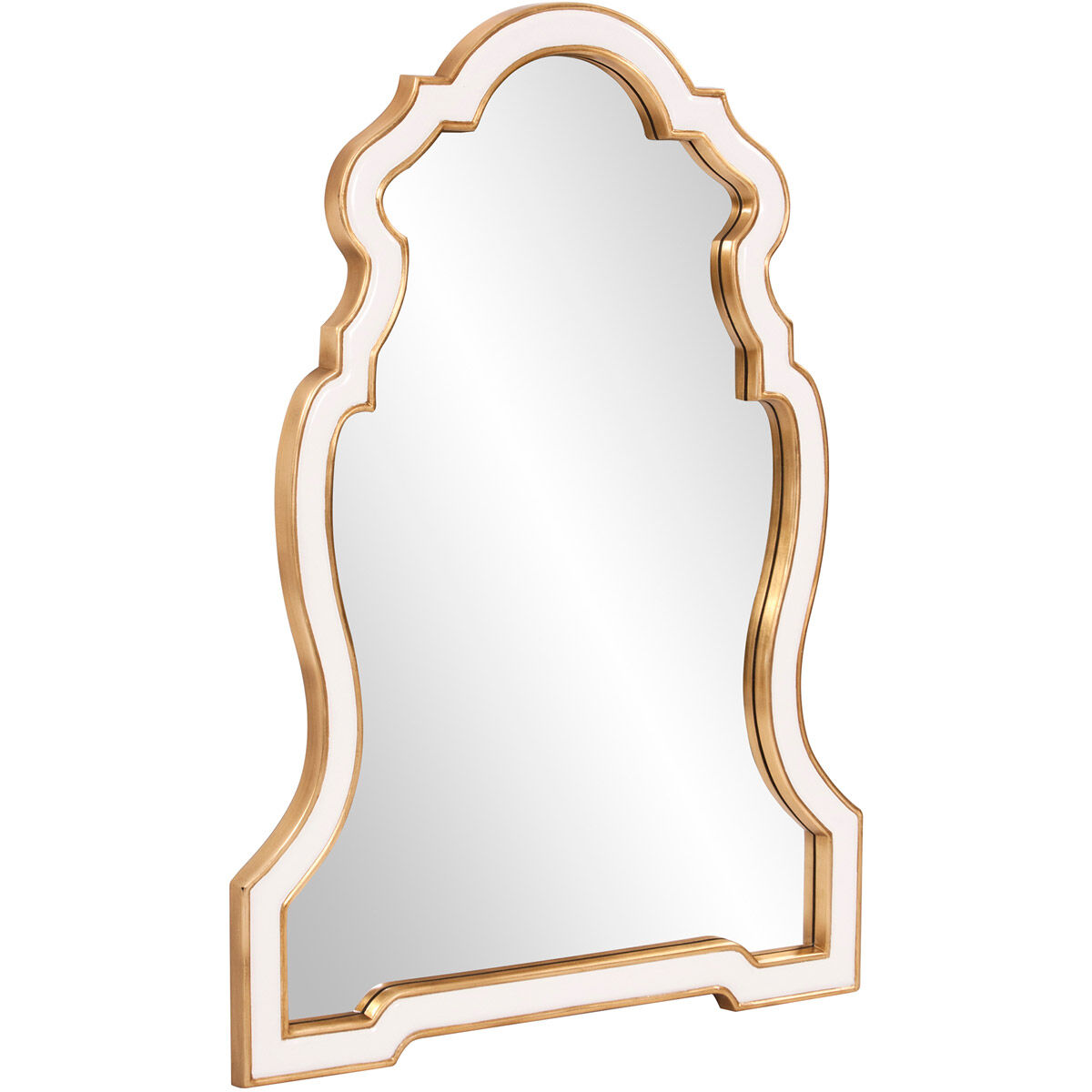 Cleopatra 42 X 30 inch Gold Leaf and White Wall Mirror