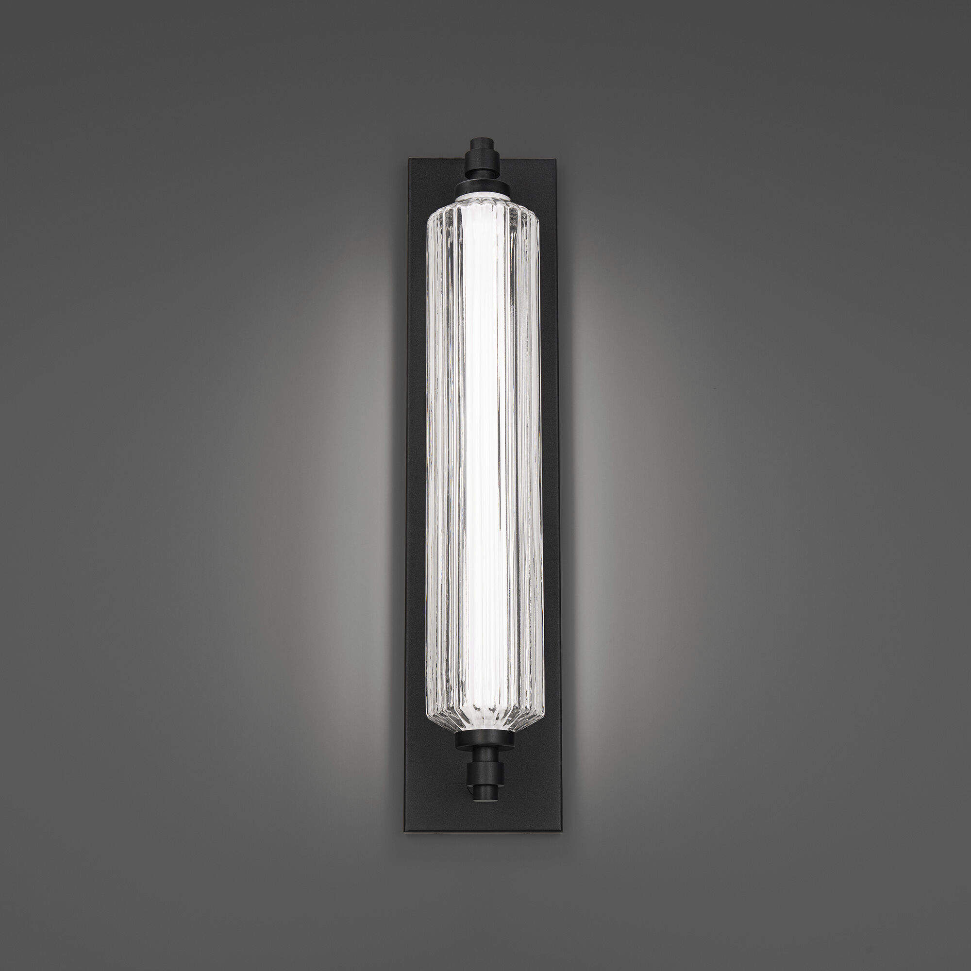 Portos LED 25 inch Black Outdoor Wall Light, dweLED