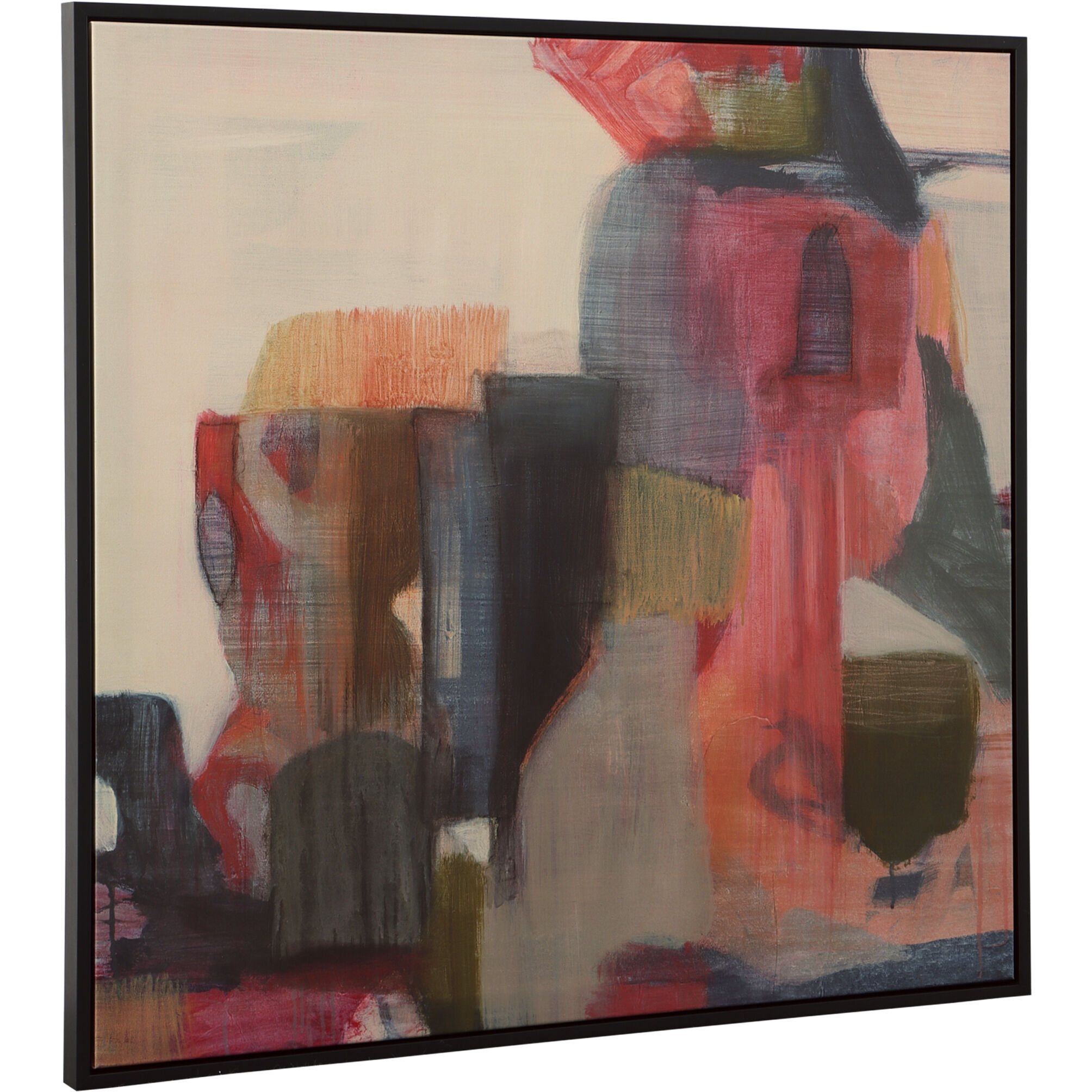 Geranium And Ginger 41.38 X 41.38 inch Abstract Art