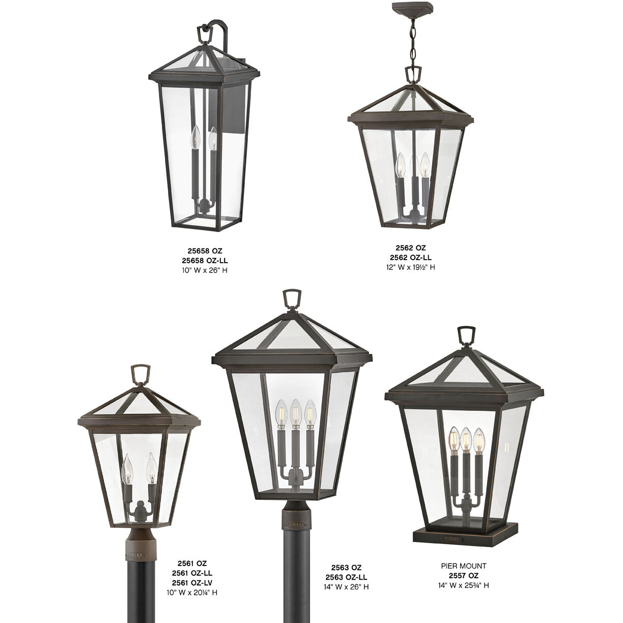 Estate Series Alford Place 3 Light 12 inch Oil Rubbed Bronze Outdoor Hanging Lantern in Non-LED