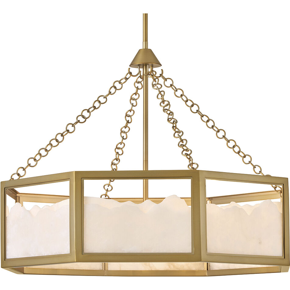 Veleta 8 Light 36 inch Lacquered Brass Chandelier Ceiling Light, Drum