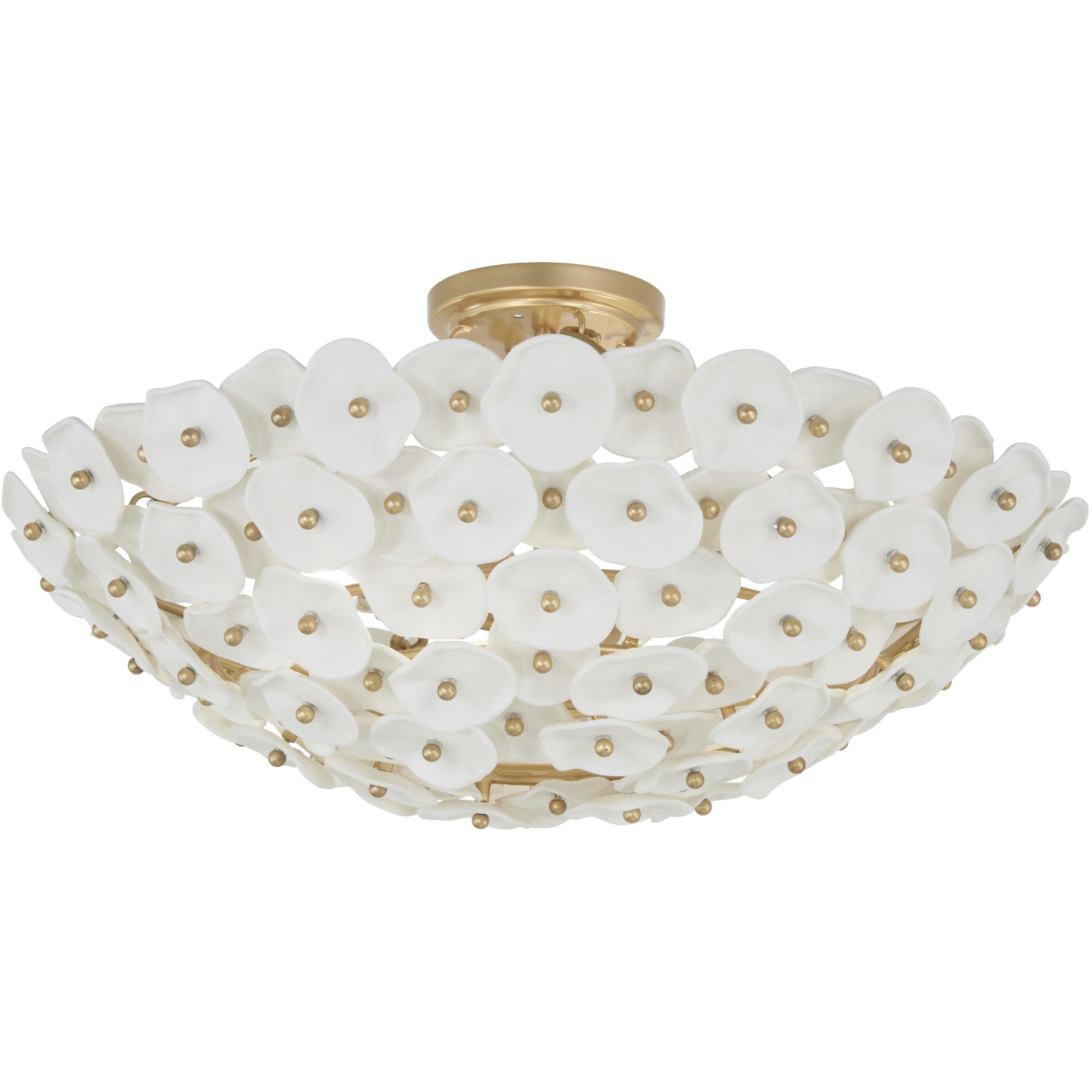 Coastlyn 4 Light 22.5 inch Legacy Brass Semi Flush Ceiling Light
