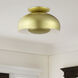 Domma 3 Light 17 inch Soft Gold Semi Flush Mount Ceiling Light, Large