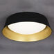 Beacon Hill LED 13 inch Matte Black and Satin Gold Flush Mount Ceiling Light