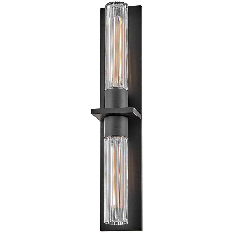 Coastal Elements Voight 2 Light 27.25 inch Black Outdoor Wall Mount Lantern