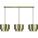 Zolana 3 Light 48 inch Antique Brass Linear Chandelier Ceiling Light, Extra Large