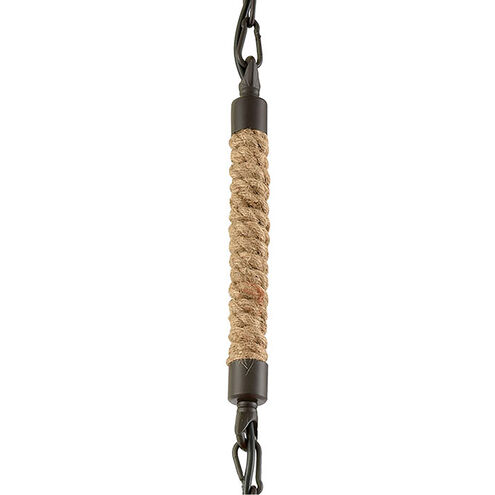 Tarrytown 1 Light 8 inch Oil Rubbed Bronze with Rope Mini Pendant Ceiling Light