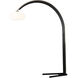 Vaulted 86 inch 100.00 watt Satin Nickel and Espresso with Black Arc Floor Lamp Portable Light