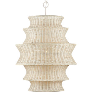 Phebe 9 Light 32 inch Bleached Natural and Vanilla Chandelier Ceiling Light, Large