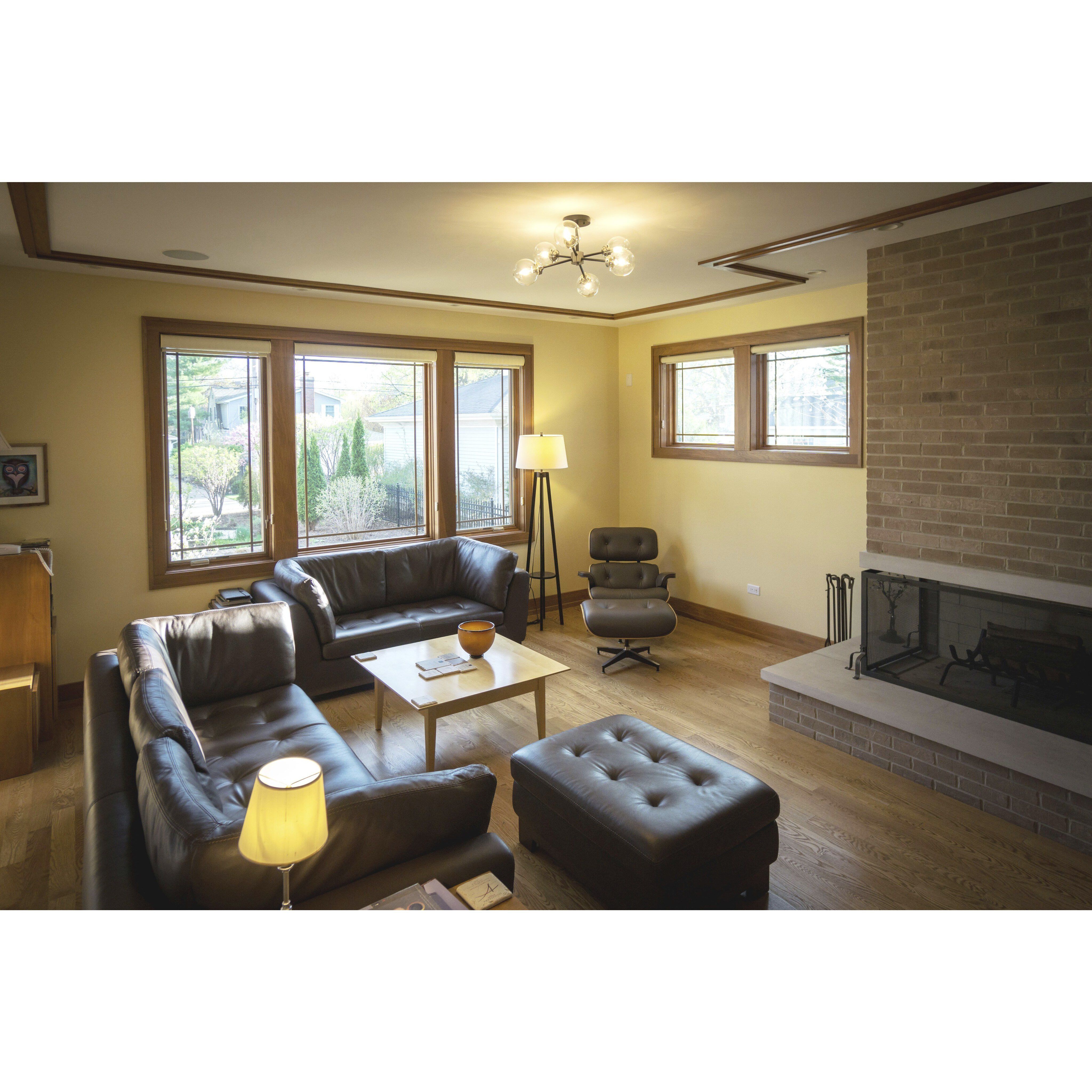 Orbit LED 25 inch Satin Nickel and Oil Rubbed Bronze Semi-Flush Mount Ceiling Light