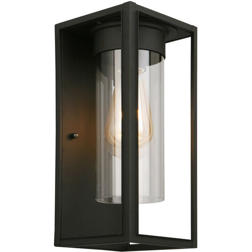 Walker Hill 1 Light 12 inch Matte Black Outdoor Wall Light