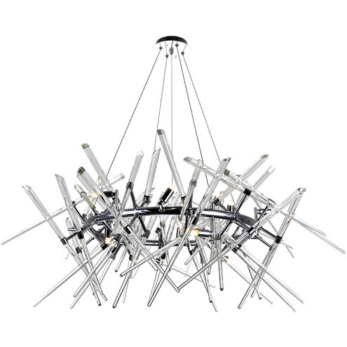 Icicle 12 Light 42 inch Chrome Chandelier Ceiling Light