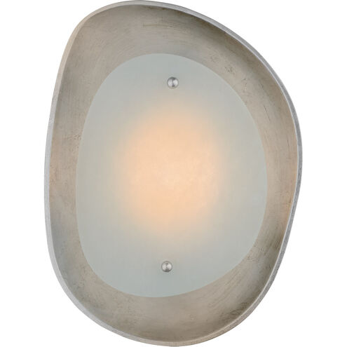 AERIN Samos LED 9.75 inch Burnished Silver Leaf Sculpted Sconce Wall Light, Small