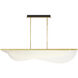 Sean Lavin Nyra LED Plated Brass Linear Suspension Ceiling Light, Integrated LED