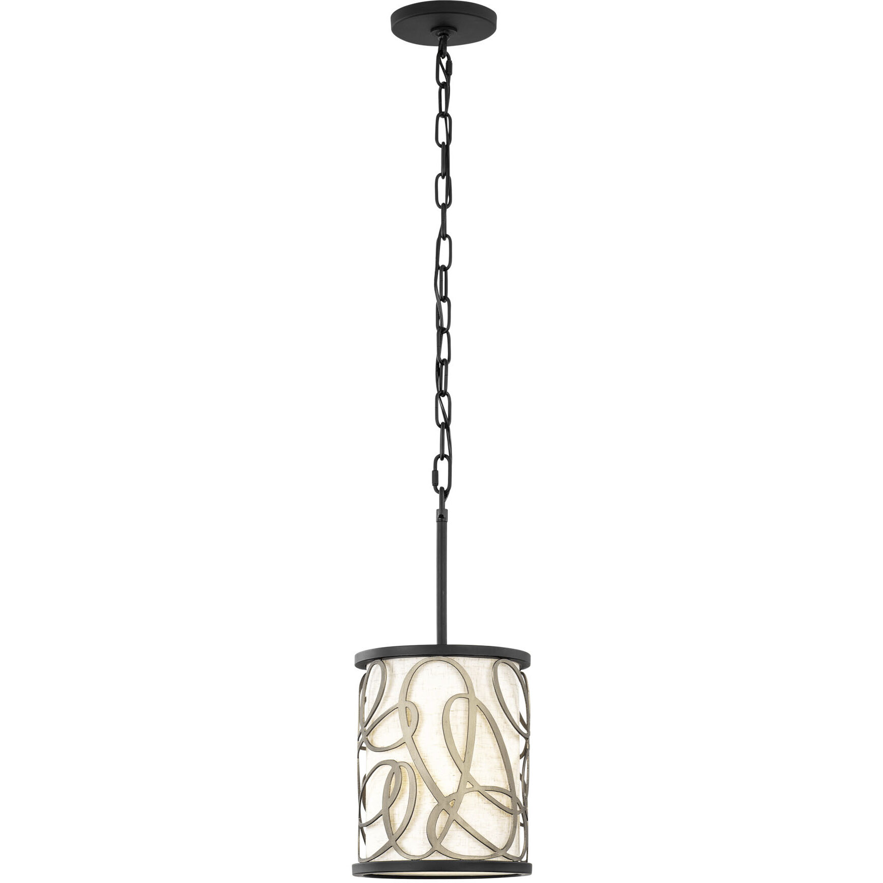 Scribble 1 Light 8 inch Matte Black with Artifact Mini Pendant Ceiling Light, Smithsonian Collaboration