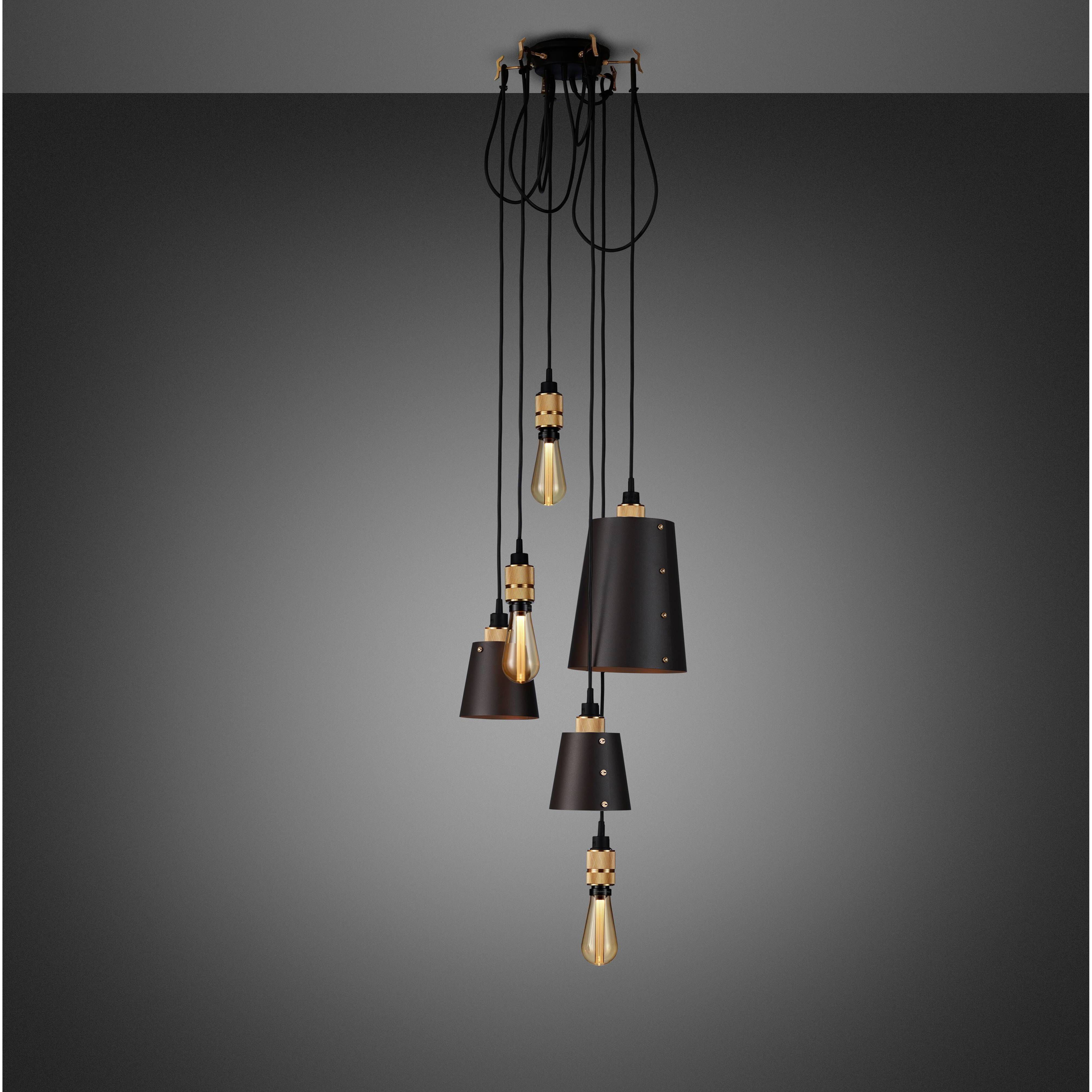 Hooked 6.0 LED 8.27 inch Graphite / Brass Pendant Ceiling Light, Mix