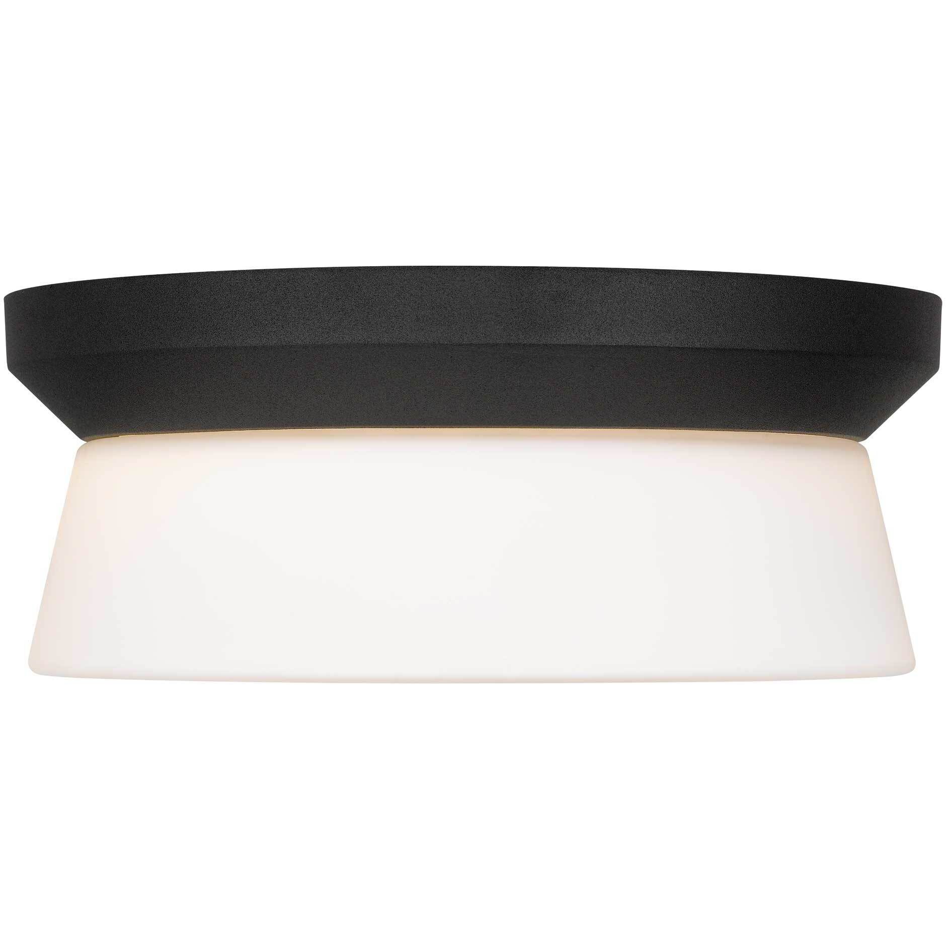 Skirt LED 11 inch Sand Black Outdoor Flush Mount