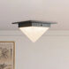 Mineral 1 Light 7.88 inch Urban Bronze and Alabaster Flush Mount Ceiling Light in Alabaster Shade