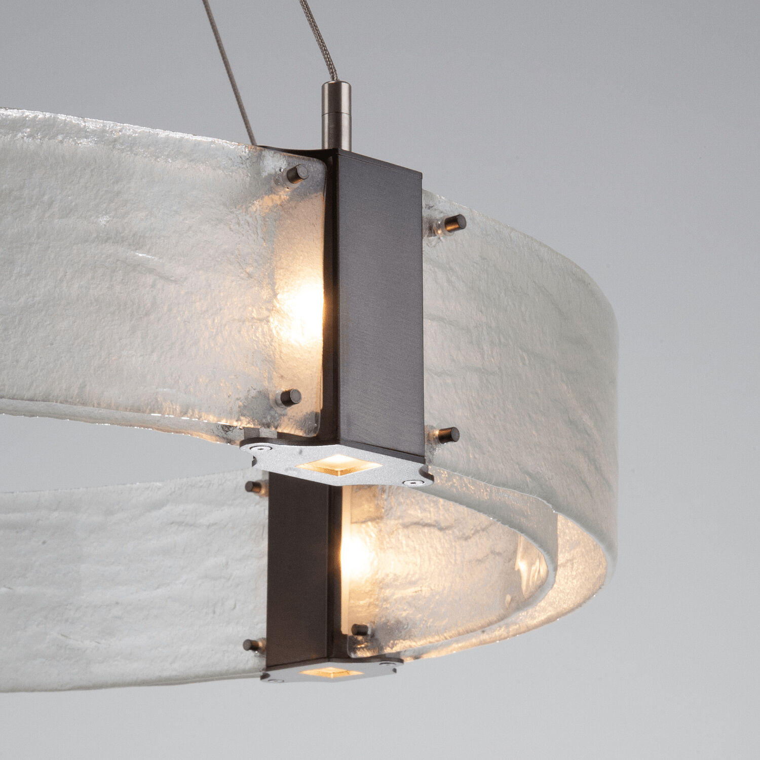 Parallel LED 32.7 inch Graphite Chandelier Ceiling Light in 3000K LED, Clear Rimelight, Ring