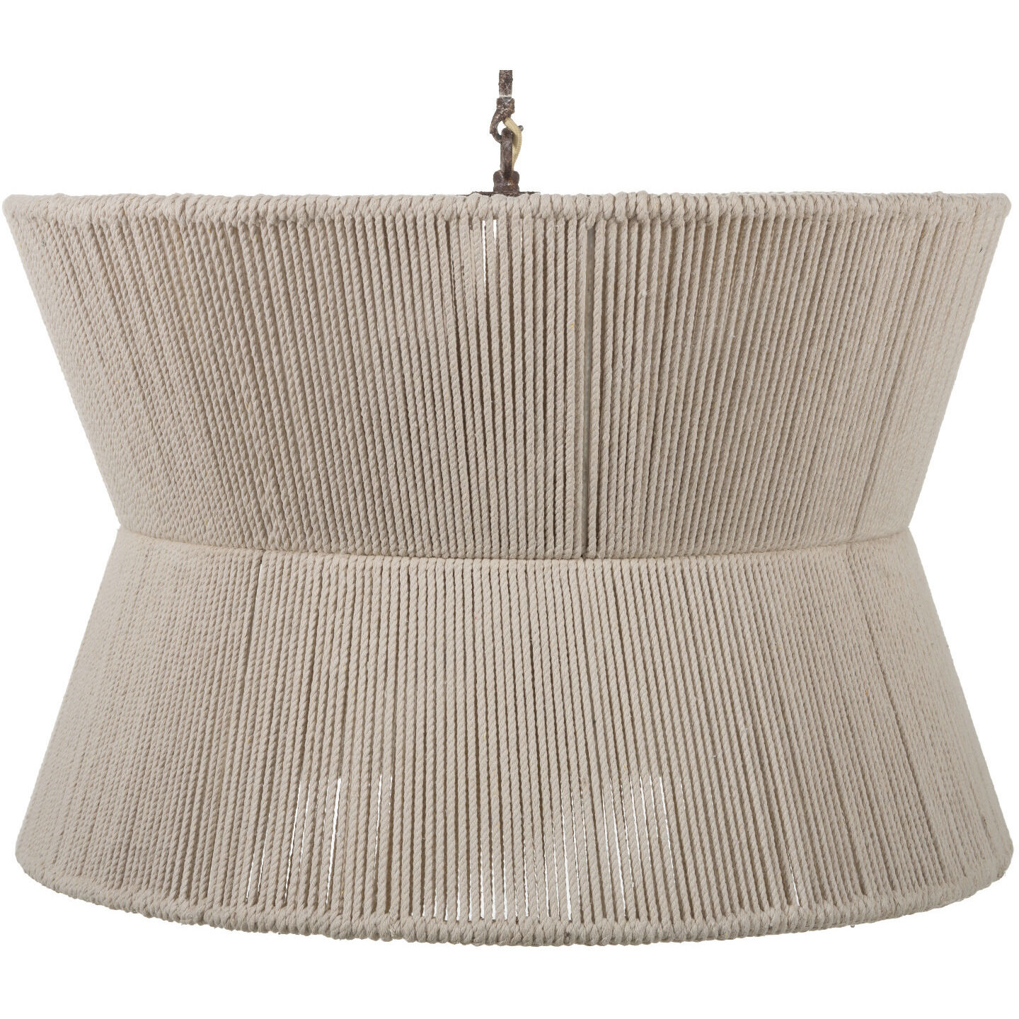 Gregory 8 Light 28.5 inch White Cotton Rope / Rust Chandelier Ceiling Light