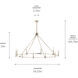 Carrick 10 Light Polished Nickel Chandelier Ceiling Light, 1 Tier Large