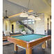 Cordon 3 Light 57.25 inch Brushed Nickel Billiard Ceiling Light in Matte Opal Glass