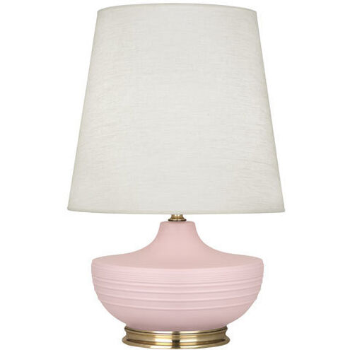 Michael Berman Nolan 27.5 inch 150.00 watt Matte Woodrose Table Lamp Portable Light in Modern Brass