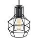 Secure 1 Light 6 inch Black Down Mini Pendant Ceiling Light