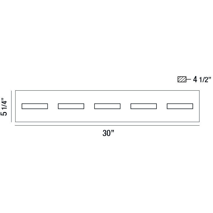 Olson LED 30 inch Black Vanity Light Wall Light