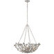 Julie Neill Farfalle LED 29.25 inch Burnished Silver Leaf Basket Chandelier Ceiling Light