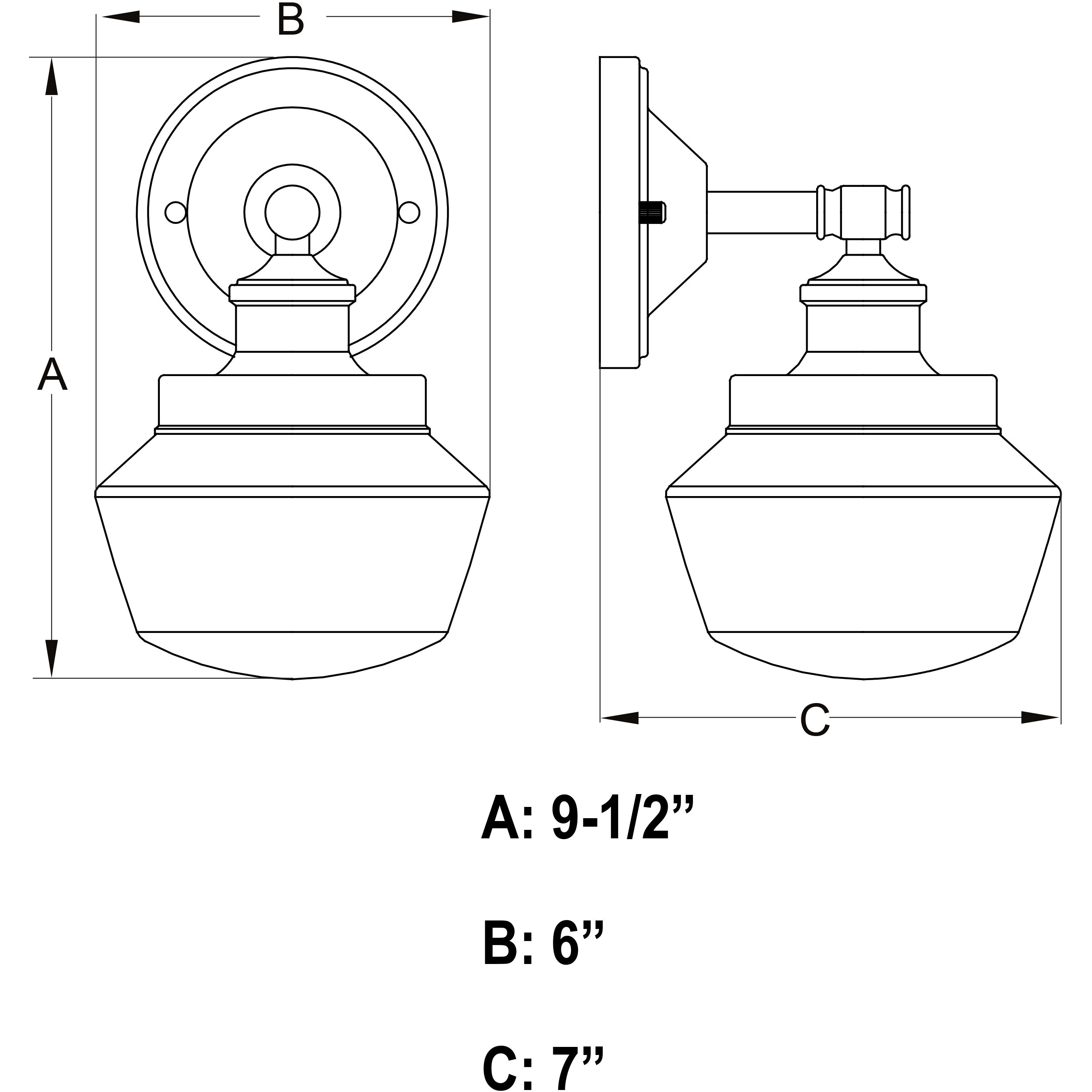 Collins LED 9.5 inch Matte Black Outdoor Wall