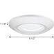 Intrinsic LED 5.5 inch Satin White Flush Mount Ceiling Light, Progress LED