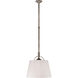 Chapman & Myers Sloane 2 Light 15.5 inch Antique Nickel Single Shop Pendant Ceiling Light in Linen