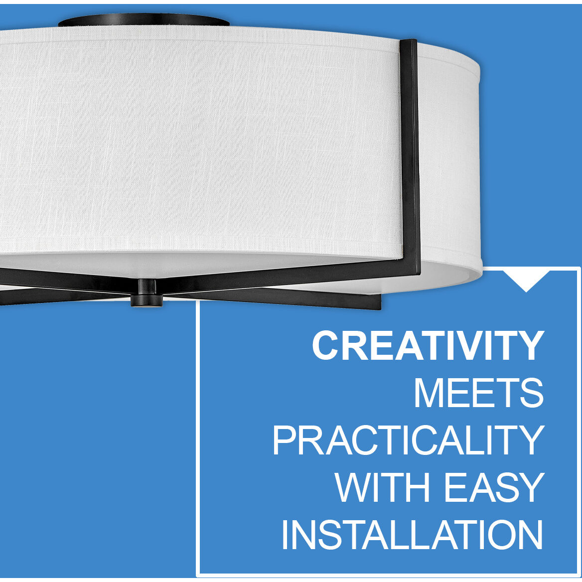 Galerie Axis 4 Light 25.5 inch Black Indoor Semi-Flush Mount Ceiling Light