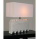 Darth 20 inch 60.00 watt White Marble Table Lamp Portable Light