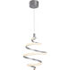 Bejamin LED 13.5 inch Matte Silver/Chrome Mini Pendant Ceiling Light