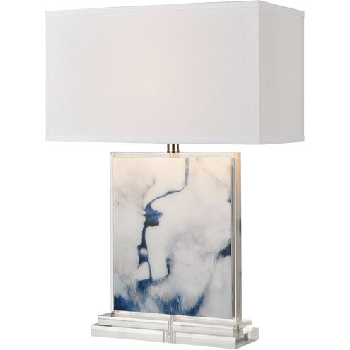 Belhaven 28 inch 150 watt Blue with Clear Table Lamp Portable Light