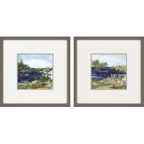 Waterside Collection Blue Framed Art