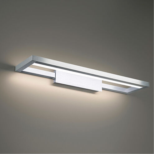 View LED 28 inch Brushed Aluminum Bath Vanity & Wall Light in 2700K, dweLED