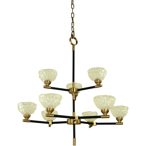 Stonebridge 9 Light 33 inch Polished Nickel/Matte Black Dining Chandelier Ceiling Light